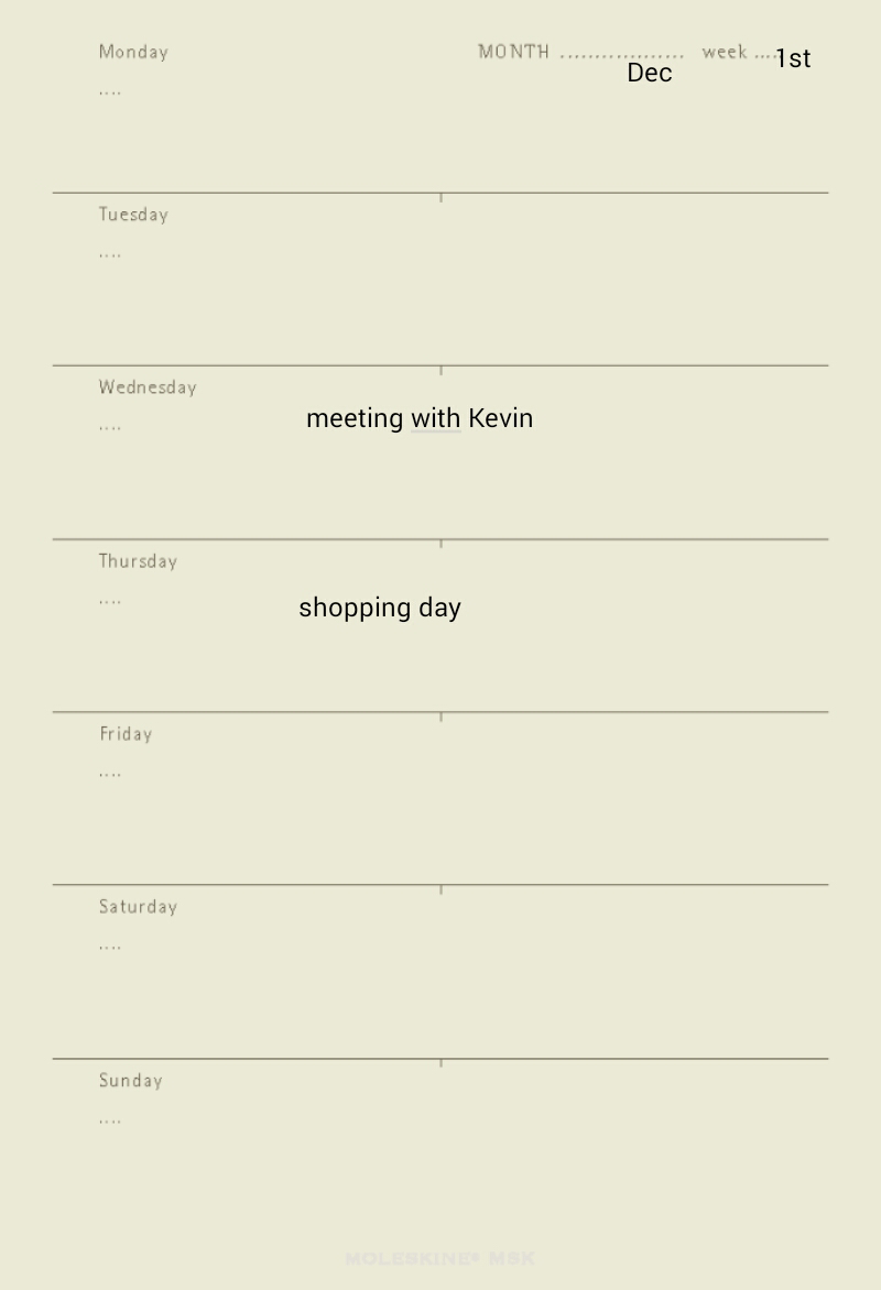 Week of December 1st