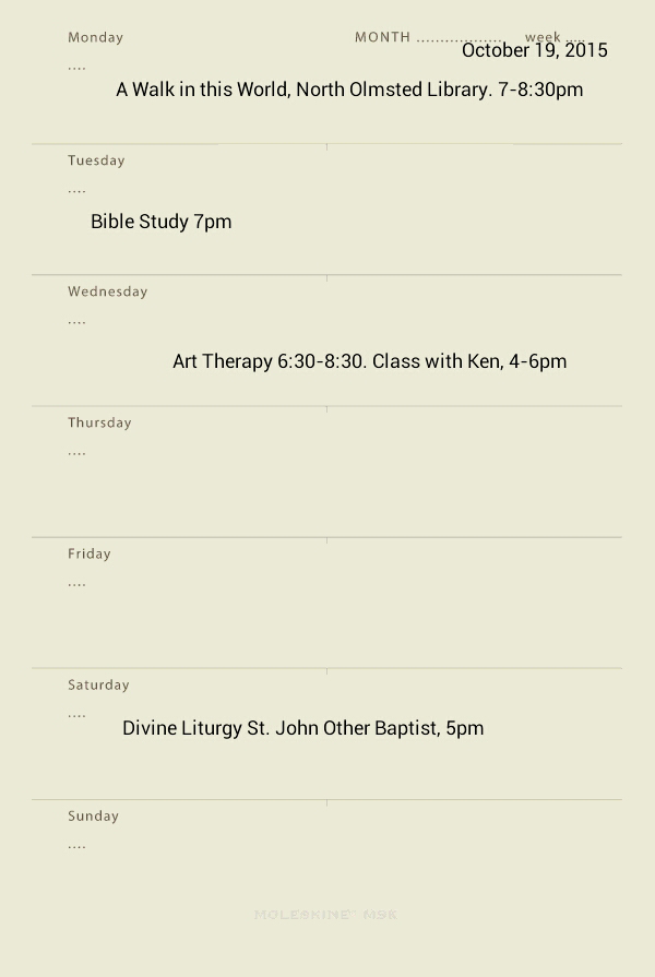 Week of October 19, 2015