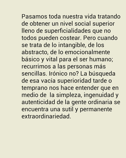 Extraordinaria ordinariedad