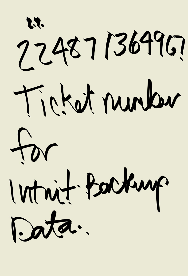 t ticket number for QuickBooks