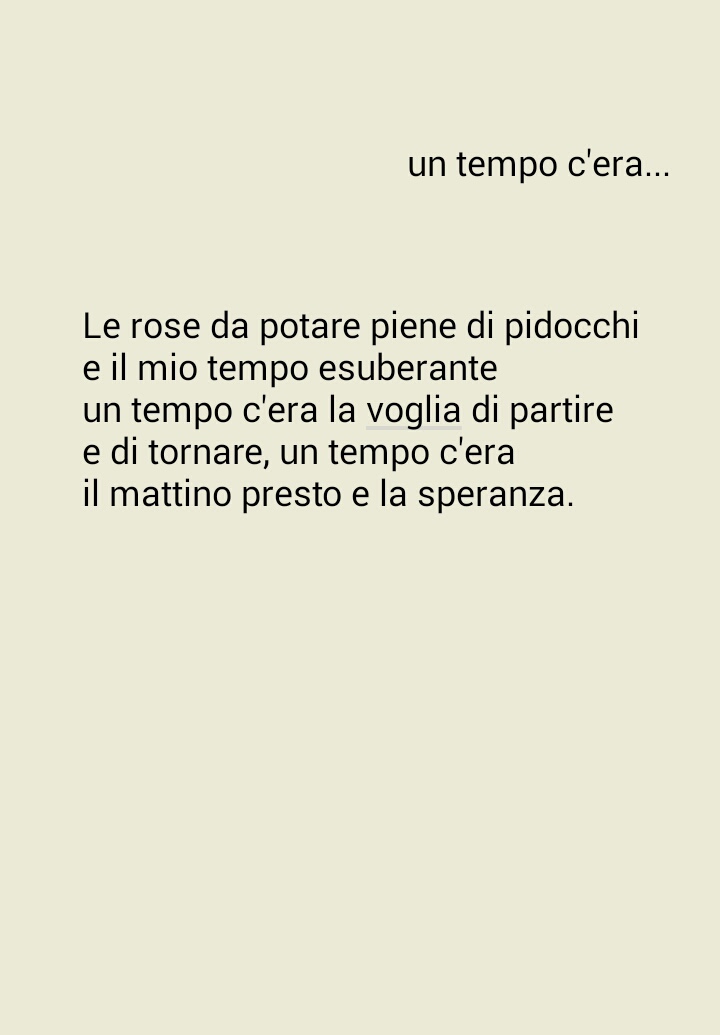 un tempo c’era
