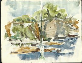 Stevns Klint – Denmark watercolor sketches