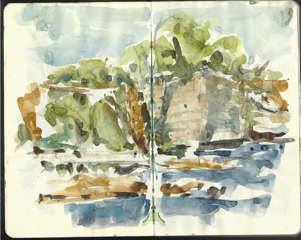 Stevns Klint – Denmark watercolor sketches