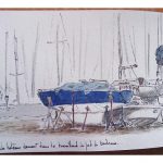 Bateaux au repos par brouillard…