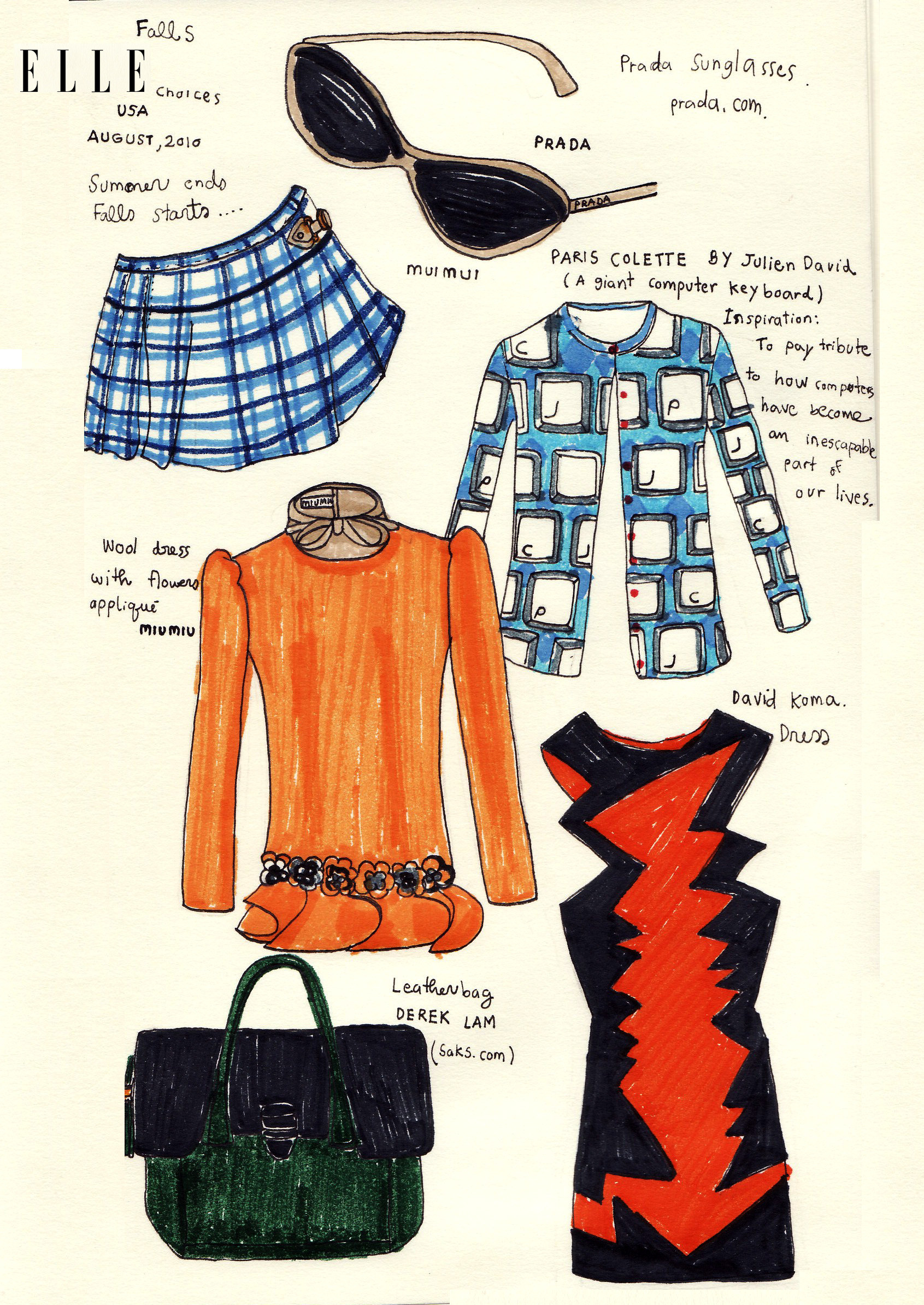Pieces i like from ELLE us, August 2010.  <3