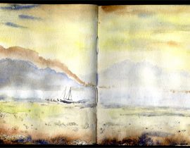 Study of David Bellamy Watercolor