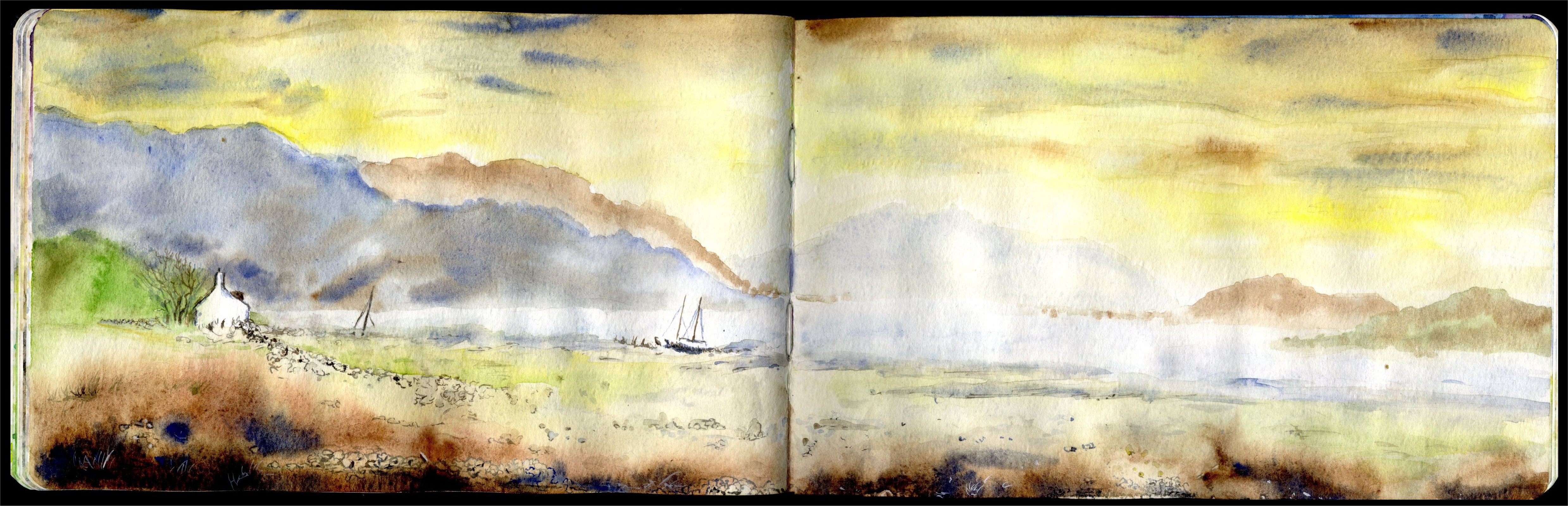 Study of David Bellamy Watercolor