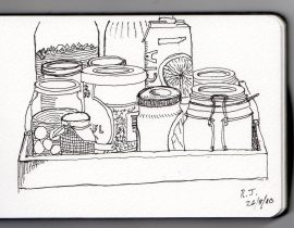 Tray of jars