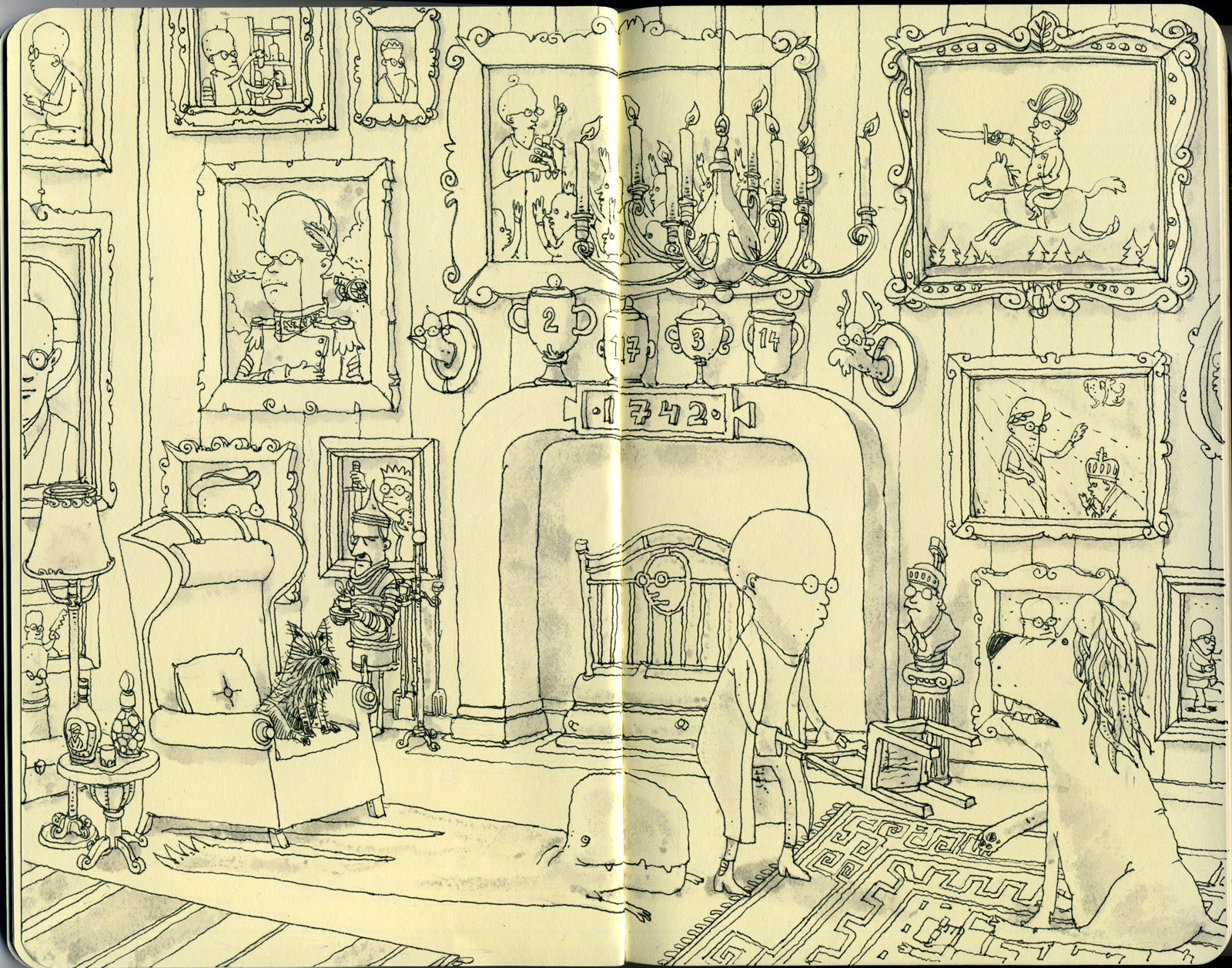 A lion in the drawing room