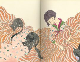 KOREAN GIRL WITH CATS