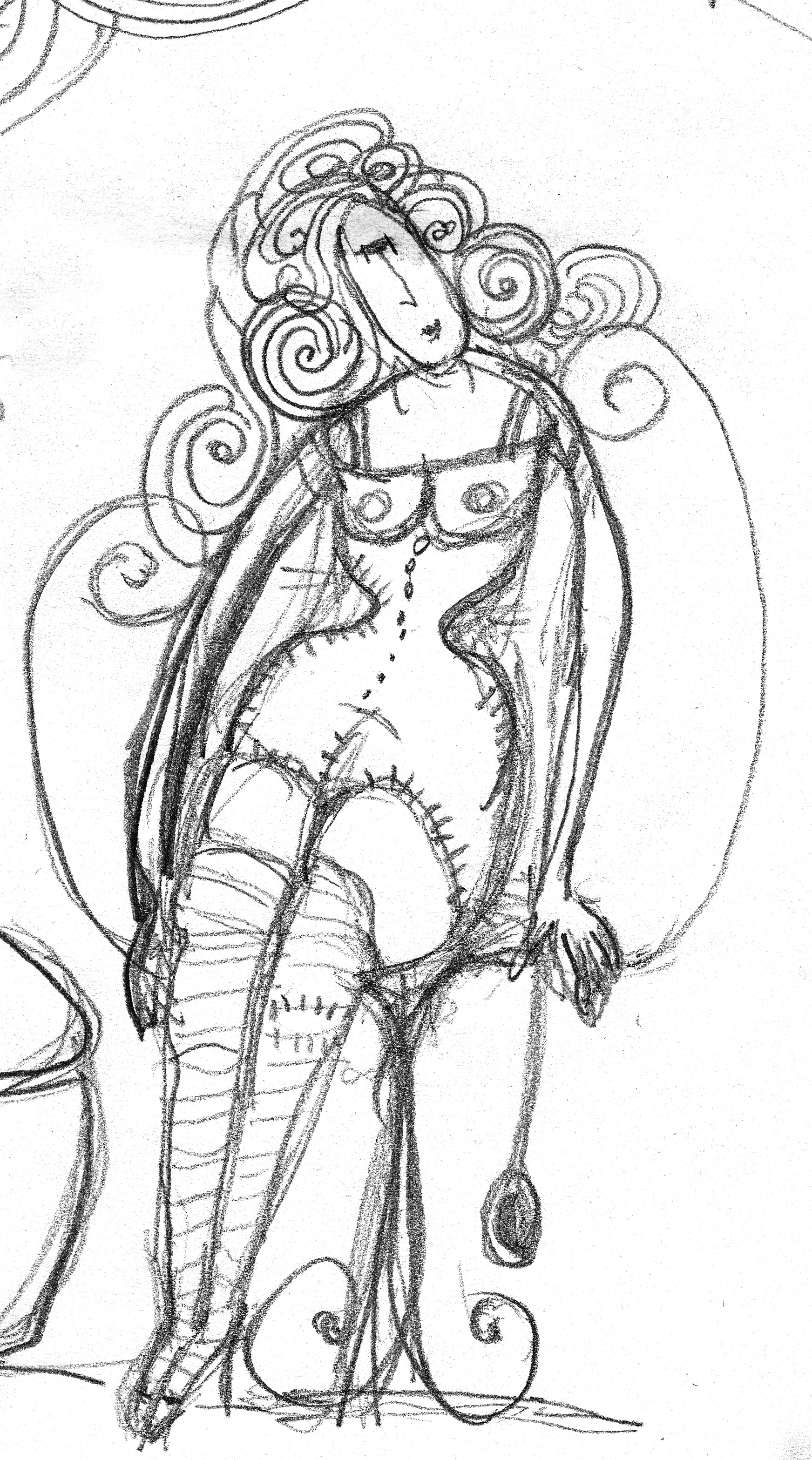 dreamgirl sitted sketch