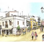 croquis sur le vif: Faro, centre – Portugal