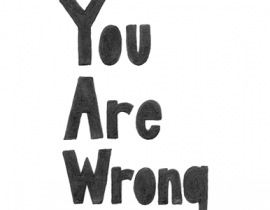 You are wrong