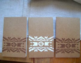 printed notebooks tribal style