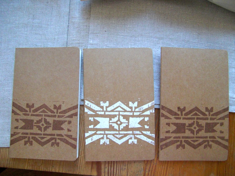 printed notebooks tribal style