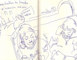 croquis de métro parisien