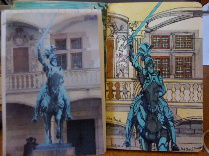 Knight on horse in Stuttgart