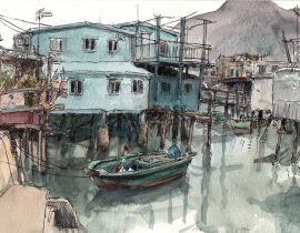 Boats in Tai O, Hong Kong