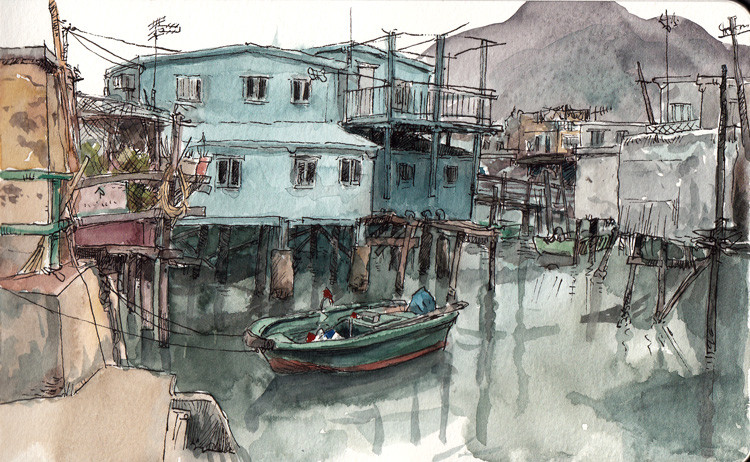 Boats in Tai O, Hong Kong