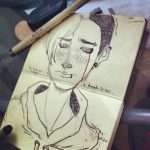 sand sketch, sketchbook, sketcher, drawing, ilustration, mexico , ross, monterrey, punk, portrait, ink , pen, art