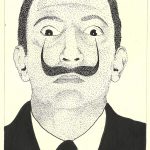 Salvador Dali in Stipple