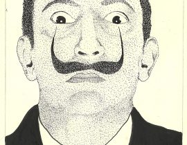 Salvador Dali in Stipple