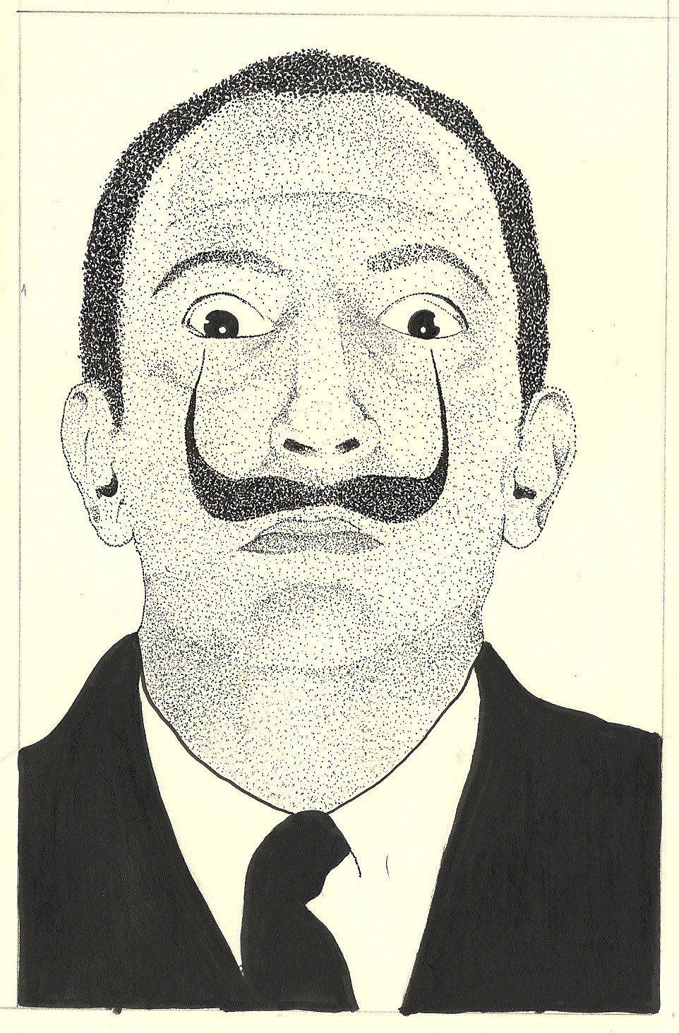 Salvador Dali in Stipple