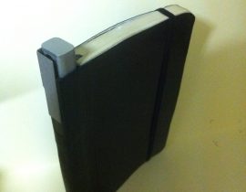 Pen holder for hip pocket moleskine