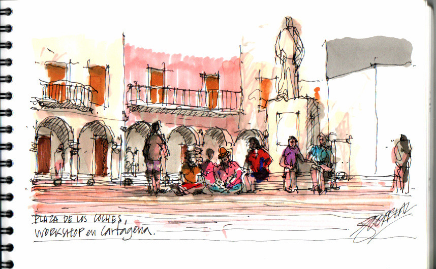 “Urban Sketching” Workshop in Cartagena