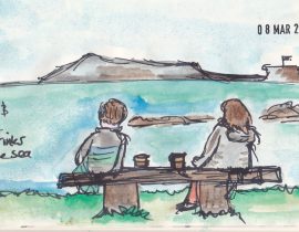 Hot drink’s by the sea