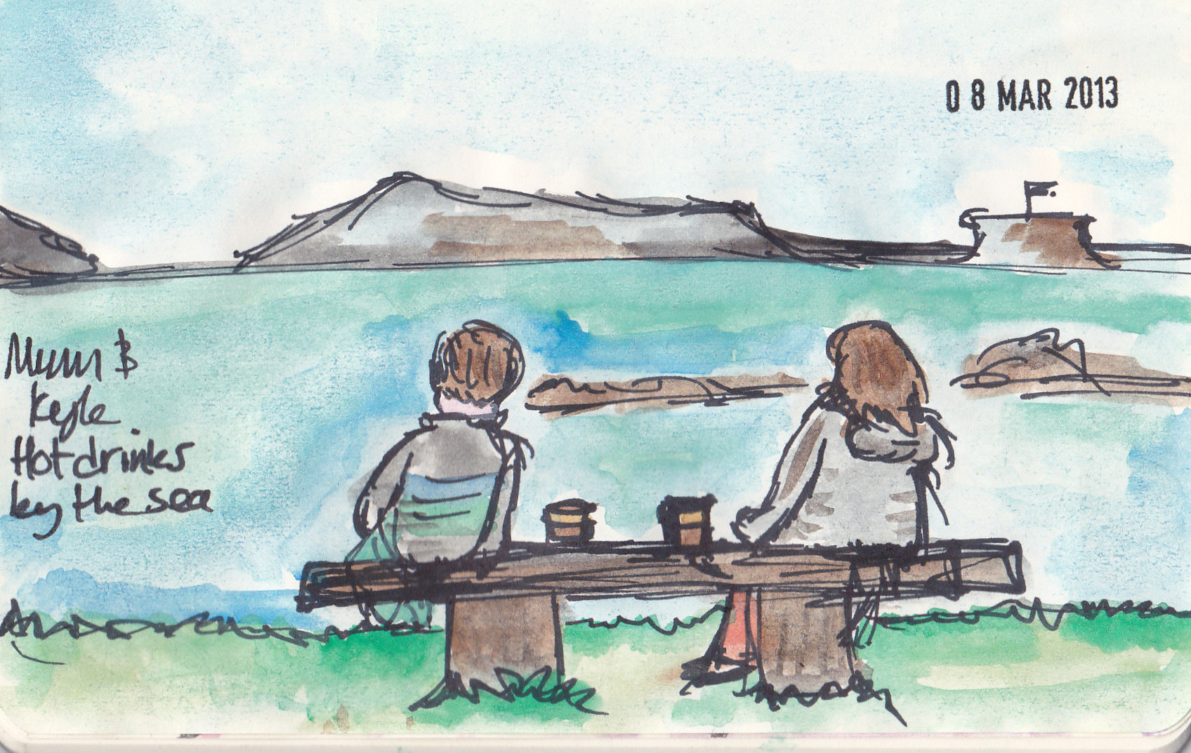 Hot drink’s by the sea