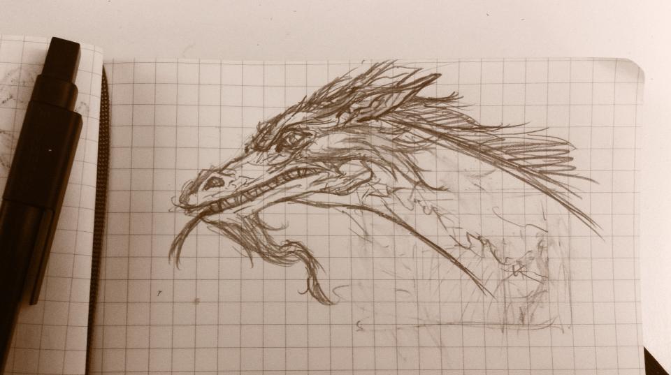 Lunchtime Moleskine Dragon