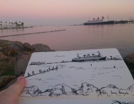 Long Beach Sketch+Photo