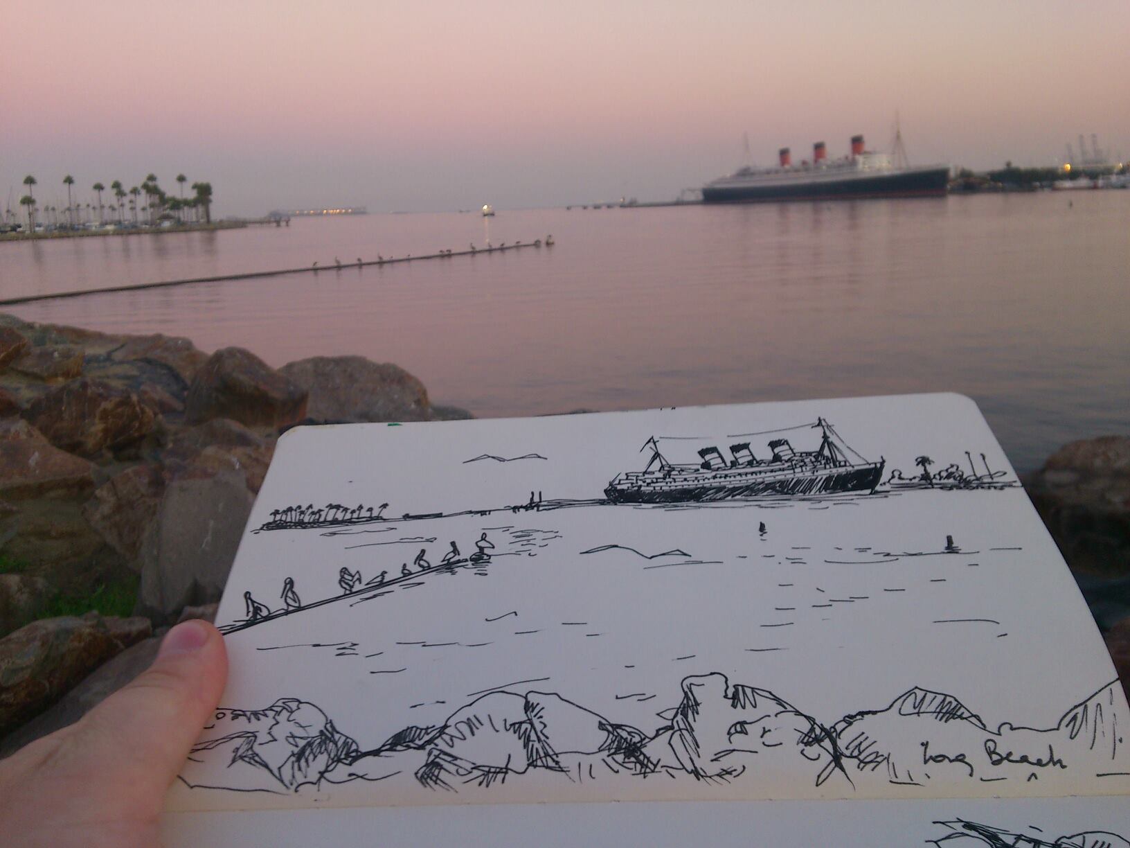 Long Beach Sketch+Photo