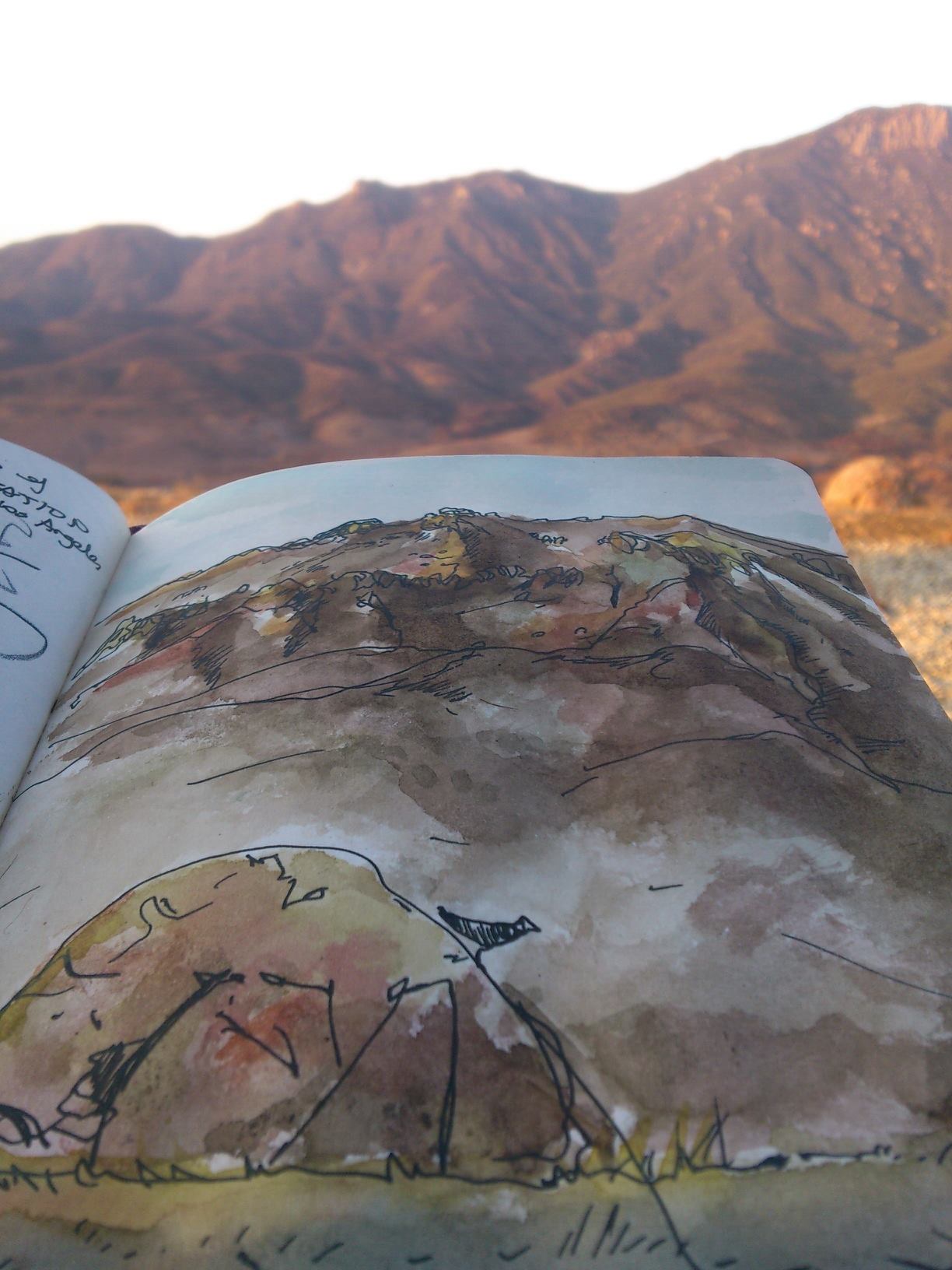 Santa Monica Hills- Sketch+Photo