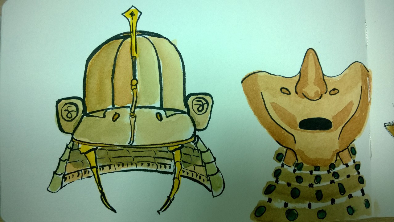 samurai helmet and face mask