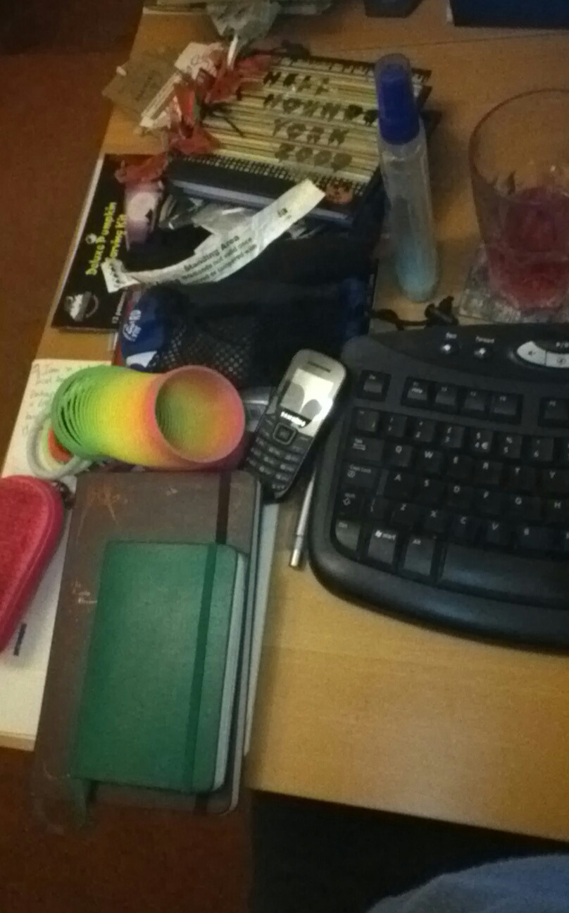 What isn’t on my desk.