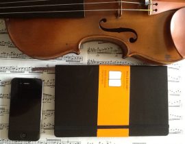 I love violin, iPhone and Moleskine