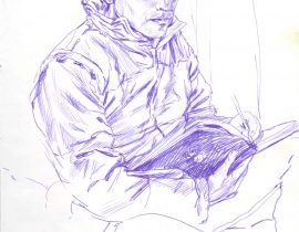 Self portrait with Moleskine