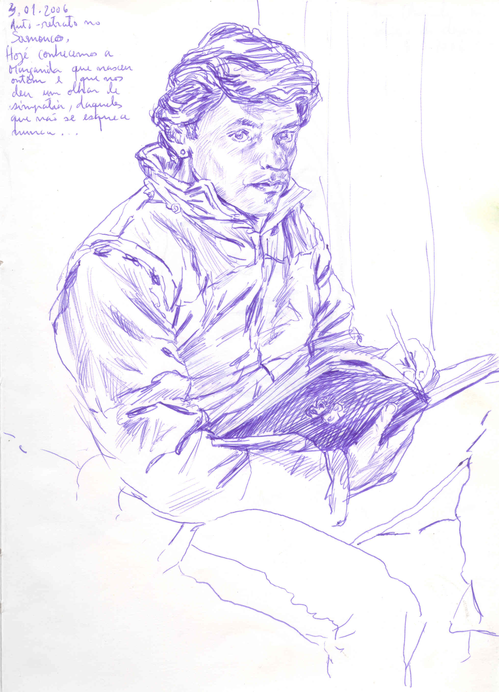 Self portrait with Moleskine