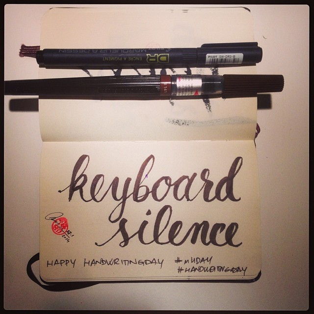 Handwritingday: Keyboard Silence