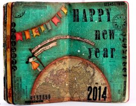 Art journal page: Happy New Year