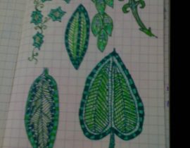 MOLESKINE GREEN DOODLES