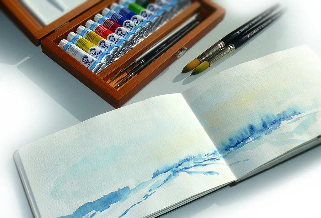 MOLESKINE WATERCOLOUR NOTEBOOK+ WATERCOLOUR VAN GOGH,  ROYAL TALENS