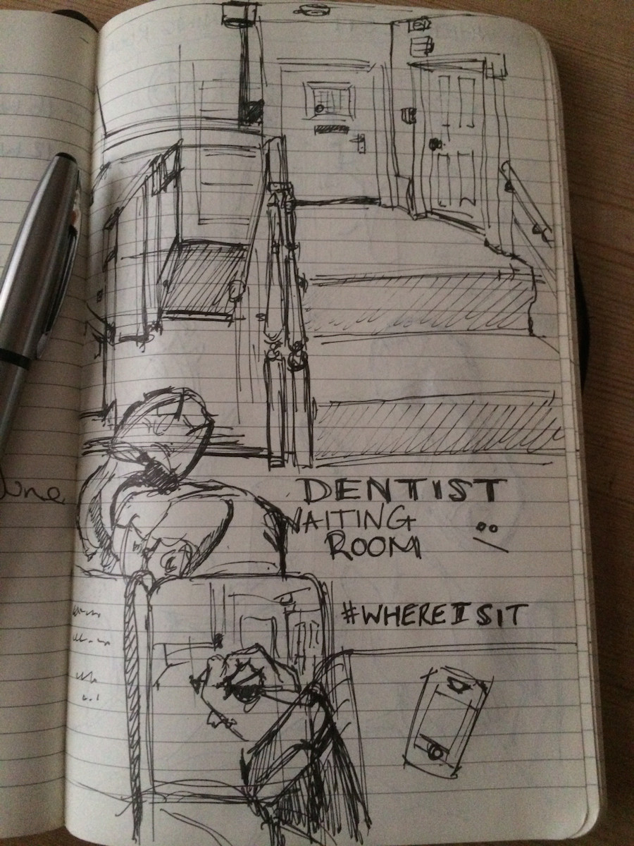 #WhereISit dentist waiting room