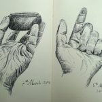 Hand Studies in Charcoal