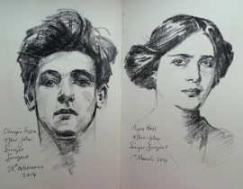 Charcoal Studies after John Singer Sargent