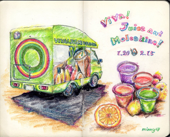 Viva! Juice and Moleskine!