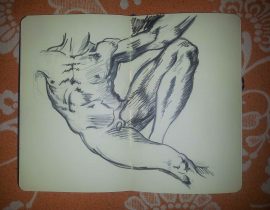 Sketch of Michelangelo’s Adam Drawing