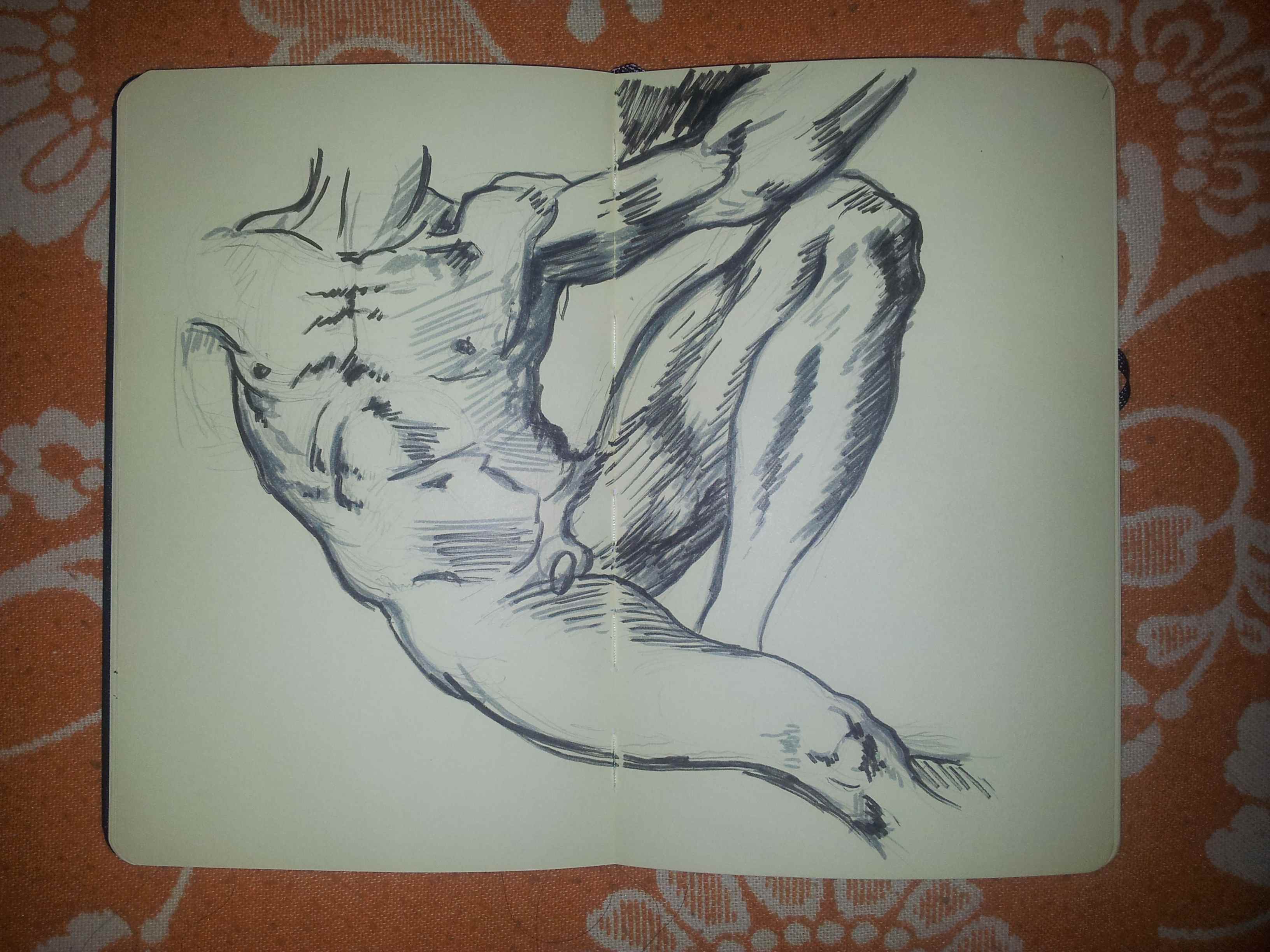Sketch of Michelangelo’s Adam Drawing